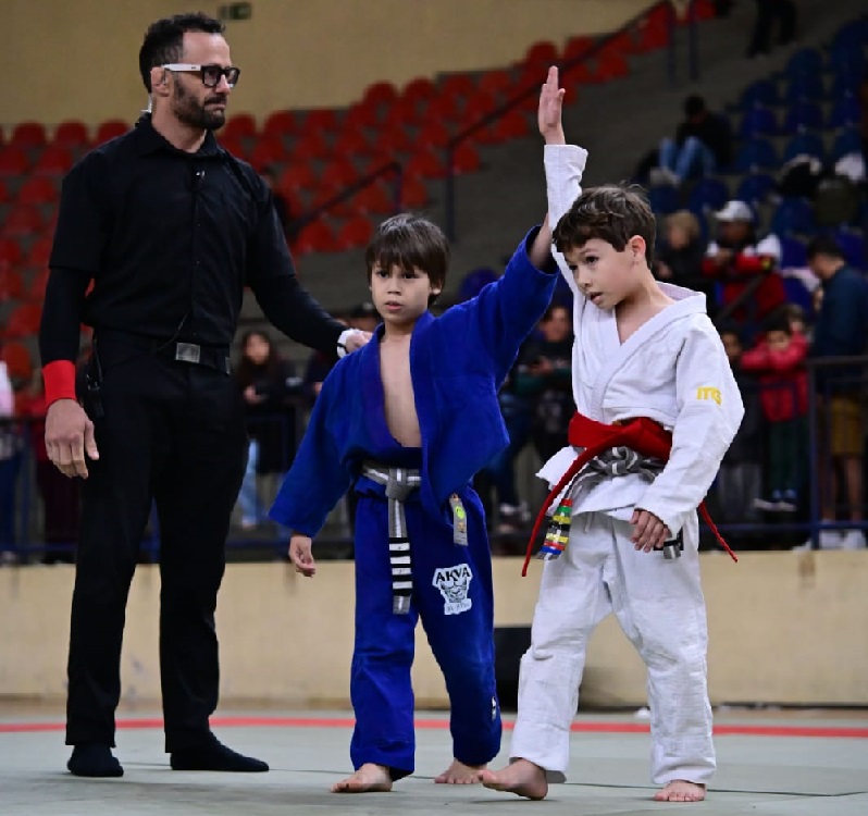 Augusto Agüero junto a su padre