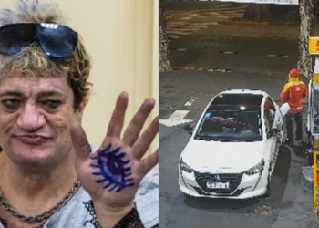 Pity Álvarez chocó contra un auto en una estación de servicio y se retiró del lugar