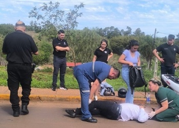 Posadas: motociclista terminó lesionado tras impactar contra un perro