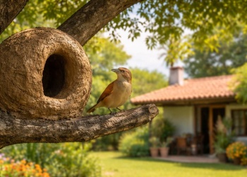 Qué significa tener un nido de hornero en casa y qué revela la orientación de su entrada