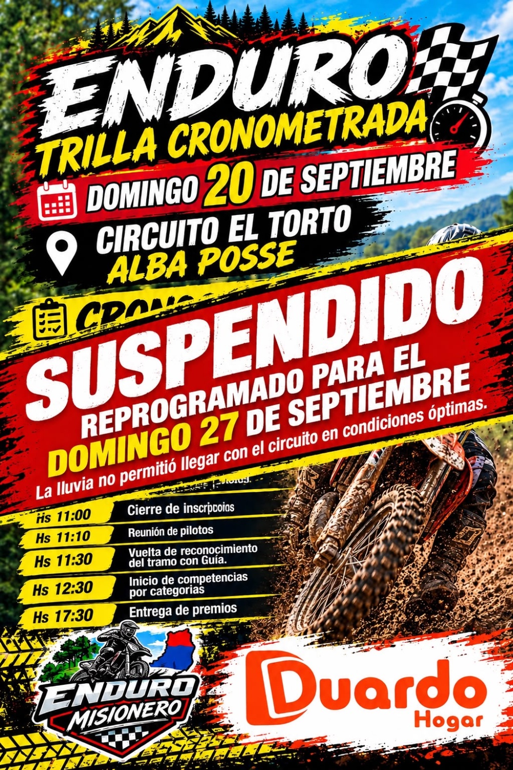 Circuito El Torto anegado en Alba Posse