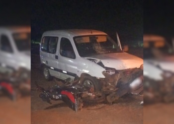 Motociclista herido tras chocar contra un utilitario en San Vicente