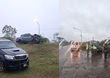 Mañana accidentada bajo la lluvia: tres siniestros viales dejaron dos heridos en Misiones