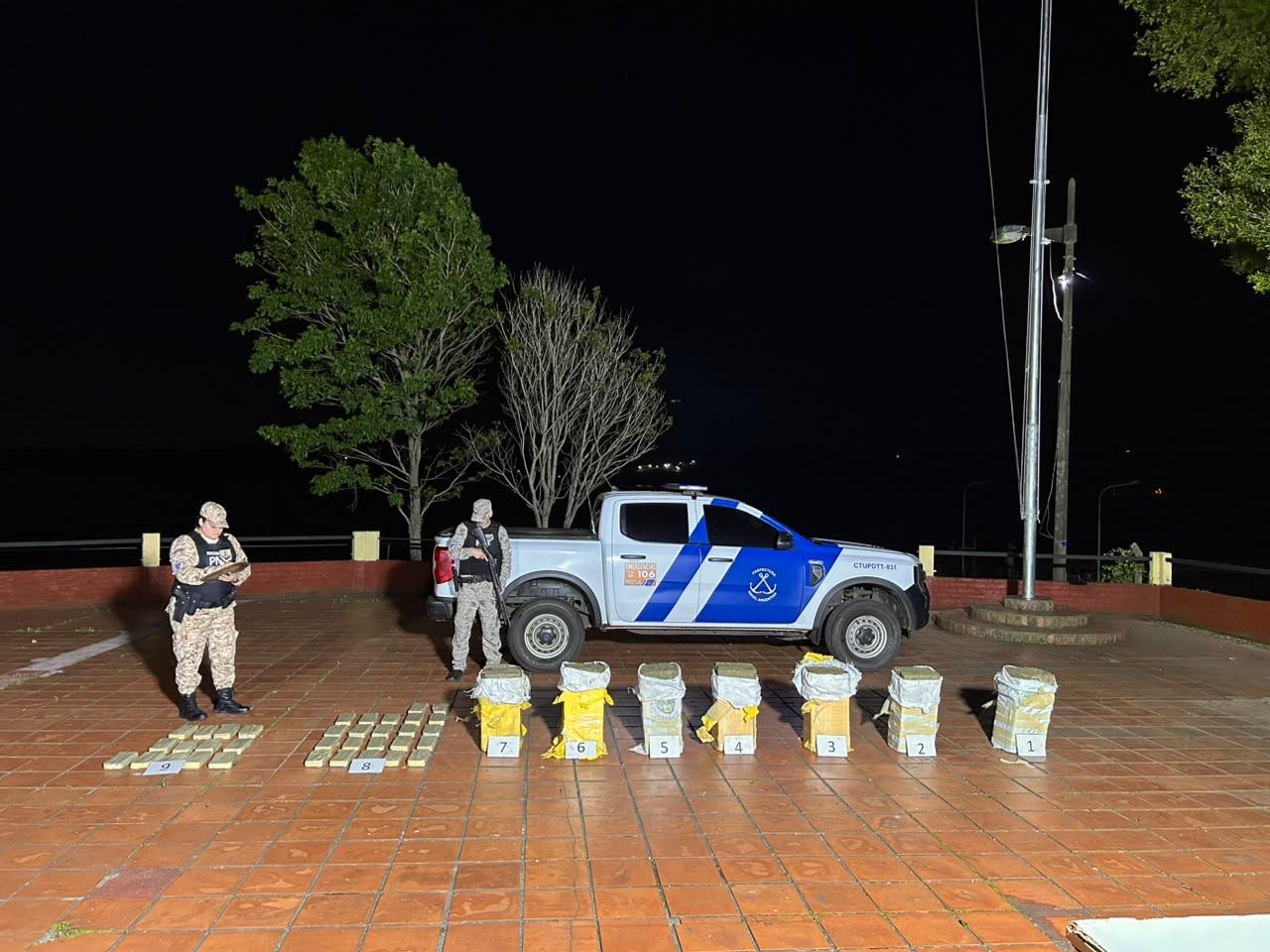 Prefectura incautó 194 kilos de marihuana en Candelaria