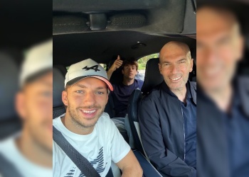 Colapinto tuvo a Zidane como chofer antes del Gran Premio de España