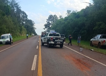 Puerto Libertad: tres vehículos protagonizaron un choque en cadena sobre la Ruta 12