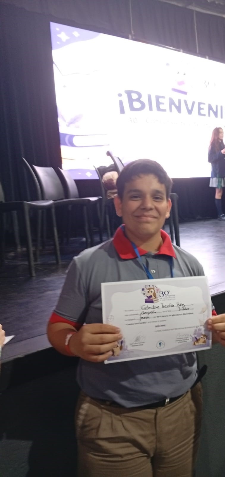 Valentino Báez, campeón nacional de Cuentos con Cuentas