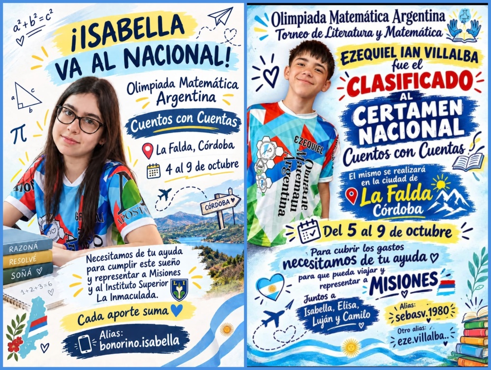 Estudiantes de Apóstoles que viajan al Nacional de Literatura y Matemática