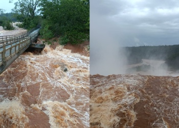 Cerraron Cataratas del Iguazú por la crecida imponente del río