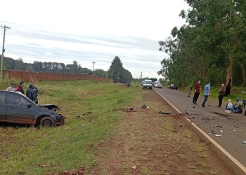 Grave choque frontal sobre la ex ruta 213 dejó tres lesionados en Posadas