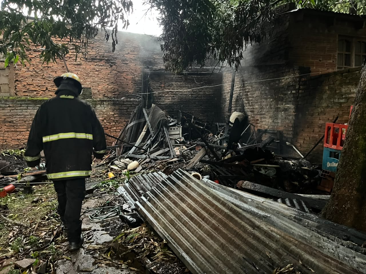 Incendio en un depósito de Posadas