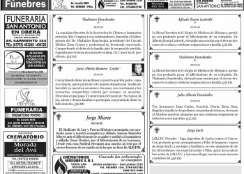 Fúnebres del domingo 4 de octubre de 2026