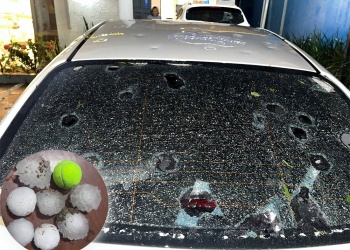 Granizo de gran tamaño golpeó Asunción y Central y dejó daños en viviendas, autos y hospitales