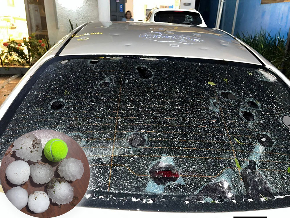Granizo de gran tamaño golpeó Asunción y Central y dejó daños en viviendas, autos y hospitales - Primera Edición