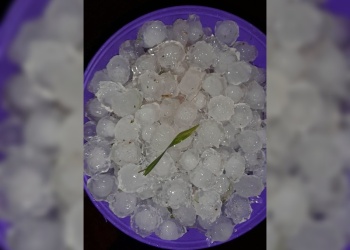 Fuerte temporal en la provincia: intensas granizadas en varias localidades y lluvias torrenciales