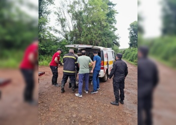 Un operario de Energía de Misiones sufrió una caída mientras trabajaba en Santo Pipó