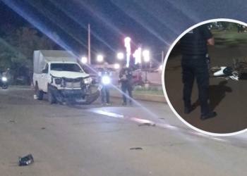 Un motociclista de 30 años murió tras chocar con una camioneta en Jardín América