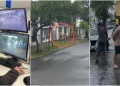 Aprovechaban las lluvias para recorrer comercios e intentar ingresar a hogares